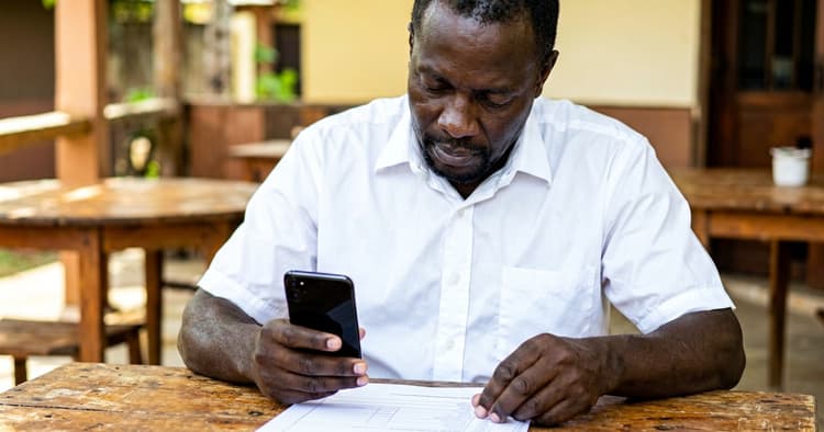 candidate preparing CV file in PDF before sending via WhatsApp
