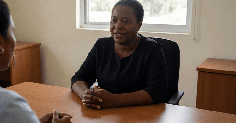Mozambican professional in an international organisation office in Quelimane