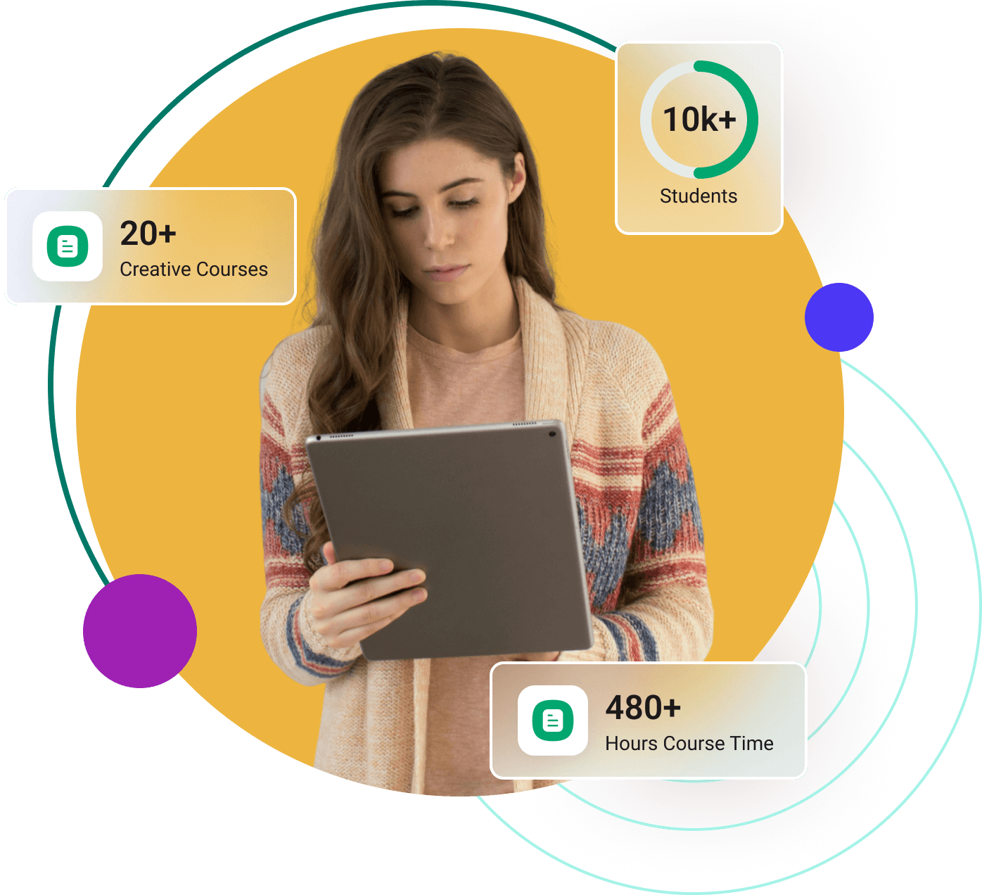 Estudante a aprender online