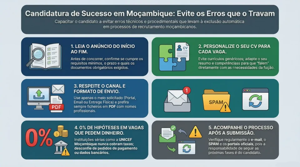 Checklist de candidatura a emprego em Moçambique