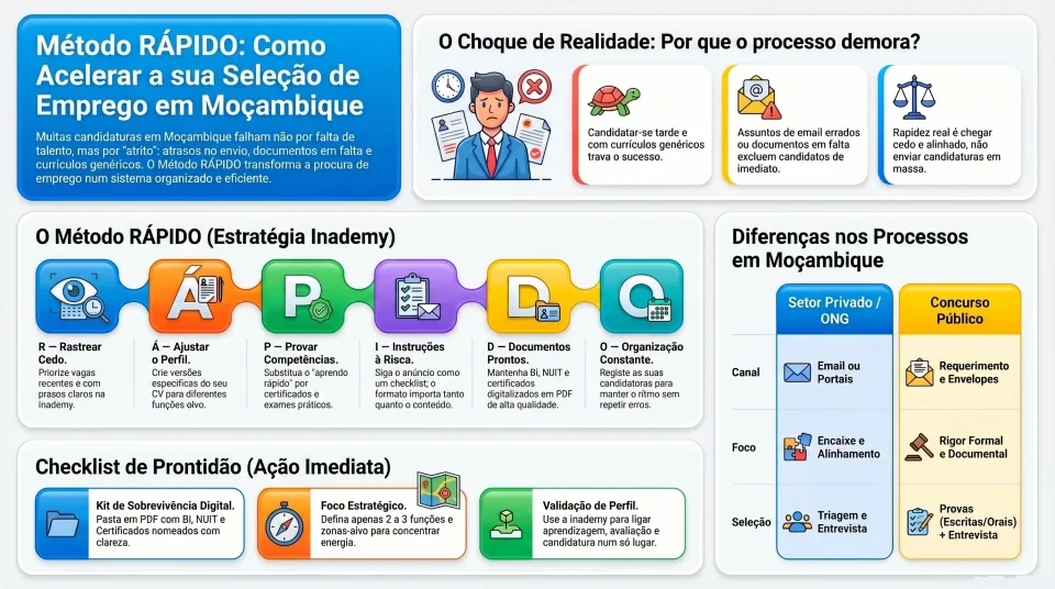 Infografico como ser selecionado rapido vagas mocambique
