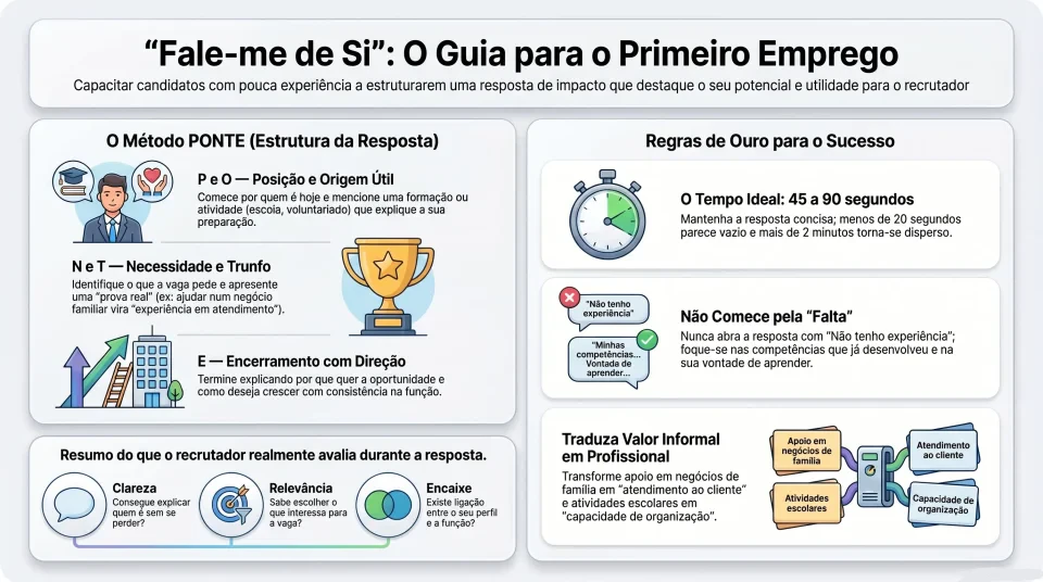 Infografico “Fale me de Si” na Entrevista: Resposta Forte para Quem Tem Pouca Experiência